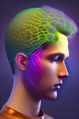 Obraz premium i am Algorithm like human Brains by Generative AI