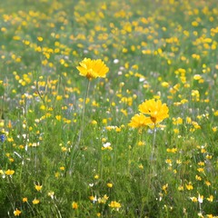 Obraz premium Beautiful dandelions flowers in the spring. Generative AI