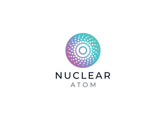 nuclear or atom logo design. Nuclear logo