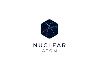 nuclear or atom logo design. Nuclear logo - obrazy, fototapety, plakaty