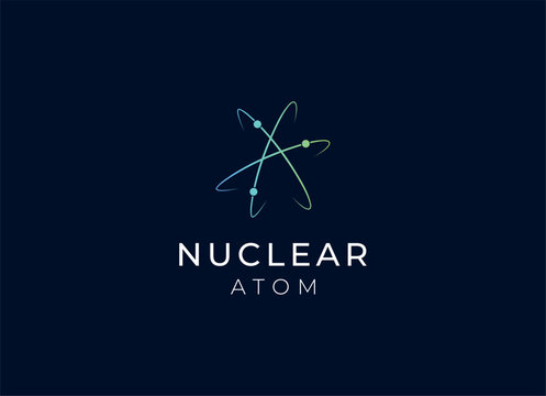 nuclear or atom logo design. Nuclear logo