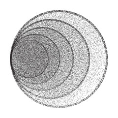 Distorted geometric shape . Minimal art design . Noise destroyed  logo . Trendy grainy shapes . Graph print texture .Spray effect .Grunge texture . Distressed element .vector 