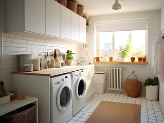 Generative Ai: Neat Interior laundry room