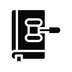 hammer glyph icon illustration vector graphic