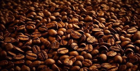 Naklejka premium coffee beans background. generative ai.