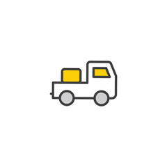 Delivery Truck icon design with white background stock illustration