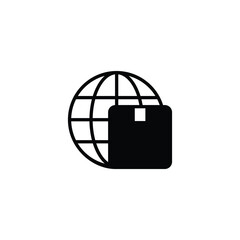 Fototapeta premium Global Delivery icon design with white background stock illustration