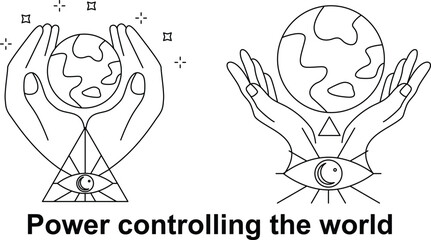 Secret society concept controlling world