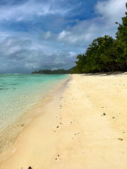 Tropical sandy beach on Silhouette island, Seychelles