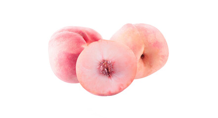 Japanese fruits, peaches isolated on transparent png