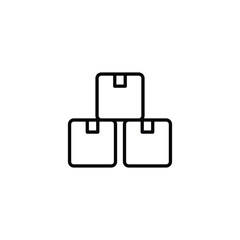 Cargo Boxes icon design with white background stock illustration