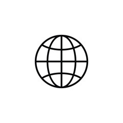 Globe icon design with white background stock illustration