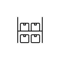 Warehouse icon design with white background stock illustration