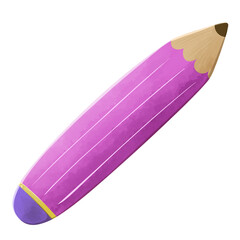 illustration of a pink purple pencil with eraser