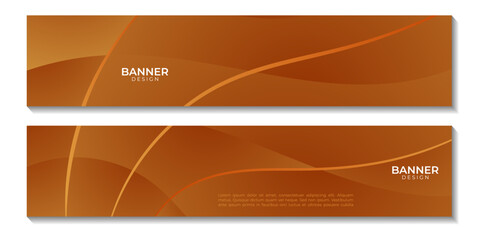 abstract banners orange wave modern background for business