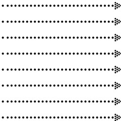 set of black and white dots and arrows 