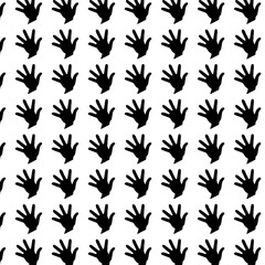 black and white icons set of hands, fingers vector illustration 