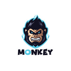 Monkey - Mascot & Esport logo template, All elements in this template are editable
