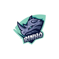 Rhinoceros - Mascot & Esport logo template, All elements in this template are editable
