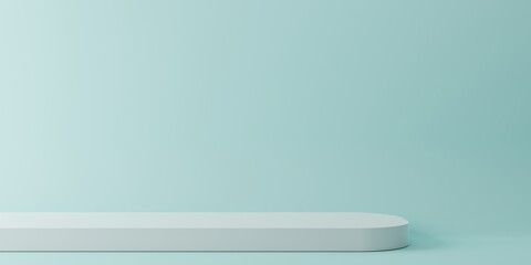 Minimal scene with podium and abstract background. Soft Pink and white colors scene. Trendy 3d render for social media banners, promotion, cosmetic product show. Geometric shapes interior