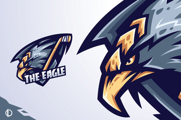 Eagle - Mascot & Esport logo template, All elements in this template are editable