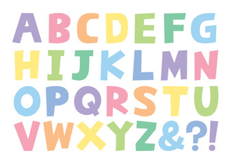 Cute alphabet material (handwritten font)／かわいいアルファベット素材（手書きフォント）