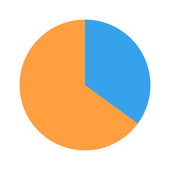 Infographic 2 steps pie chart element