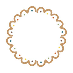 Circle frame round abstract border design shape icon for decorative vintage doodle element for design in vector illustration