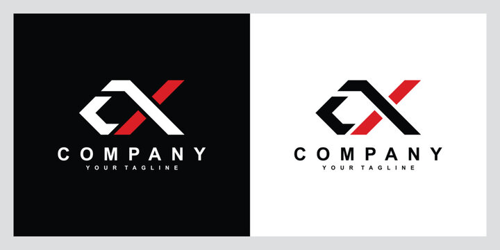 CX Letter Initial Logo Design Vector Template