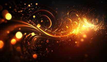 Abstract shiny color gold wave, luxury background.