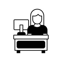Front desk Vector Icon

