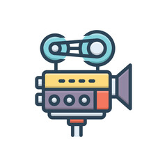 Color illustration icon for camcorders 