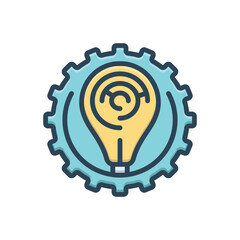 Color illustration icon for logic 