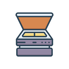 Color illustration icon for scanners 