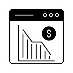 Financial chart Vector Icon

