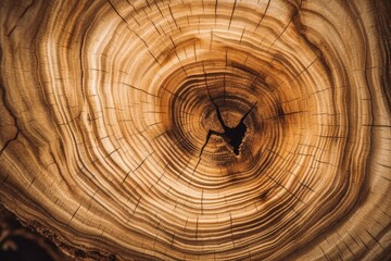 Wooden cut texture background. Rough surface. Empty color of brown surface on nature pattern desk board. Generative AI
