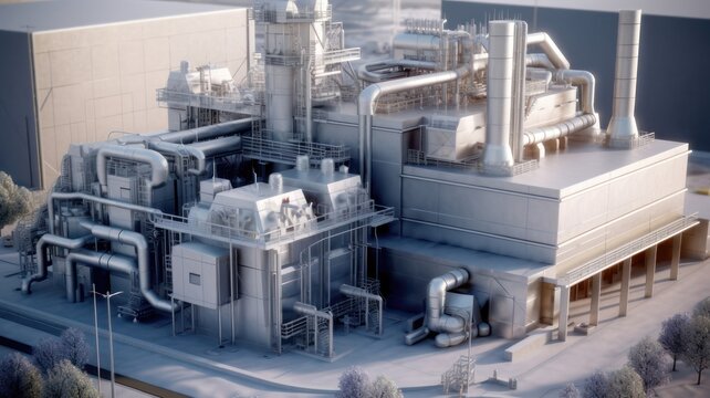 industrial facility manufacturing plant scheme generative AI