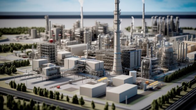 industrial facility manufacturing plant scheme generative AI
