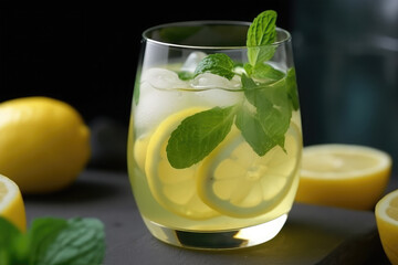 spring and summer drink with fruits