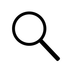 Magnifying Glass Icon. Transparent Background. Vector Illustration.
