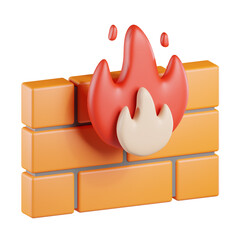 Firewall Security 3D Icon
