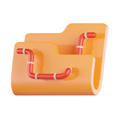 File Folder Worm 3D Icon