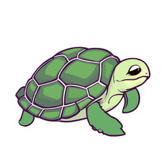 turtle vector illustration Flat Cartoon Style. logo cute turtle icon. Animal Nature Icon Isolated.