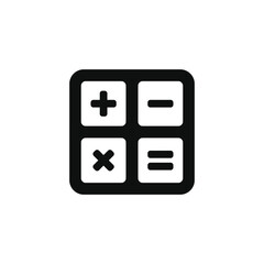 Calculator icon isolated on white background