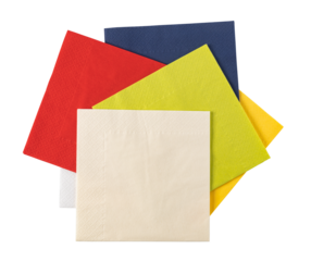 Paper napkins on transparent background. png file