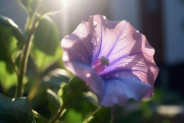 purple flower in the garden under the sun - Powered by Adobe