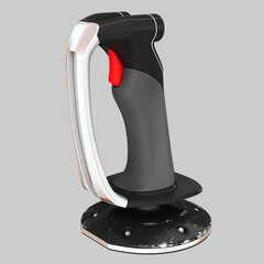 3D model of a universal remote device for various types of transport. Panel with joystick and buttons and projection screen with movable mechanism.