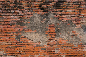 Old brick over 500 years.Red brick wall for background and texture