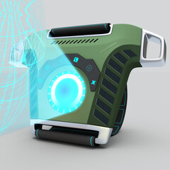 3D rendering of a navigation compact compass device.