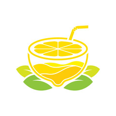 Lemon juicy vector logo design